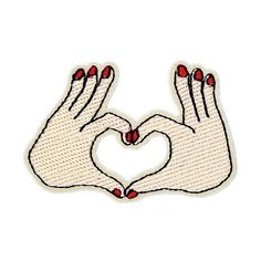 Нашивка / Заплатка / Шеврон / Текстильный патч "Люблю тебя" / "Love you"