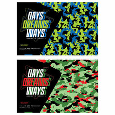 Альбом для рисования 32л, А4, на скрепке ArtSpace "Узоры. Modern Military", эконом - 10 шт. Спейс