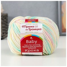 Пряжа "Кроха" 20% шерсть, 80% акрил 135м/50гр (1371 (М))./В упаковке шт: 10 Троицкая камвольная фабрика