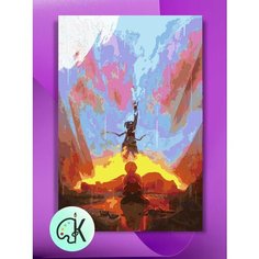 Картина по номерам на холсте Violet I need you, 40 х 60 см КУЛЬТУРА ЦВЕТА