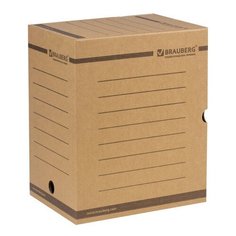 Короб архивный Brauberg (260х325мм, 200мм, до 1800л, гофрокартон) бурый (126510), 50шт.
