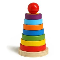 Детская развивающая пирамидка Разные фигуры 9,5х9,5х15,5 см Нет бренда