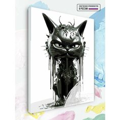 Картина по номерам на холсте Metal cat, 40 х 60 см