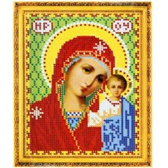 Алмазная Мозаика 27*33см груп Холст на подрамнике В Рамке (Частичная выкладка) Стеклянные стразы Казанская (картонная упаковка) (47645) Нет бренда