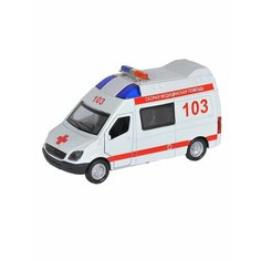 Машинка Скорая помощь, 13,5 см, световые и звуковые эффекты, инерция, 1 шт. Sweet Home