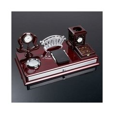 Набор настольный 6в1 (часы, визитница, калькулятор, подставка для печати, бумаги, ручек) 4166453 .