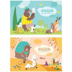 Альбом для рисования А4, 32л ArtSpace "Животные. Cute animals" (100 г/кв. м, скрепка) (А32_44466), 5шт. (335572)
