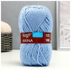 Пряжа Arina (АринаПШ) 50% шерсть, 50% акрил 123м/100гр (3 голубой)