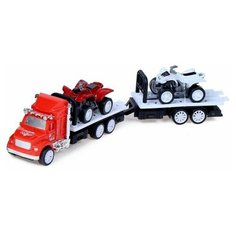 Грузовик инерционный «Автовоз» с 2 квадроциклами, микс Noname