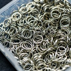 Колечки соединительные для бижутерии 400 шт, в органайзере, цвет платина, 6x0.7 мм КафеБижу
