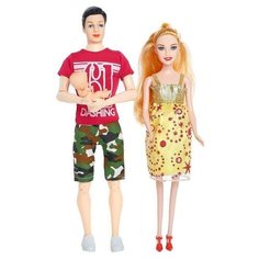 Кукла-модель беременная в платье с младенцем и Кеном-шарнирным, Нет бренда