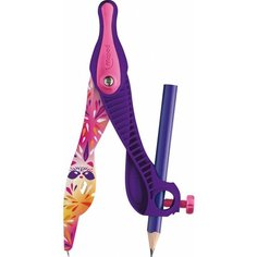 Циркуль Maped Kidz Mini Cute, с универсальным держателем и безопасной иглой, карандаш в комплекте (191613)