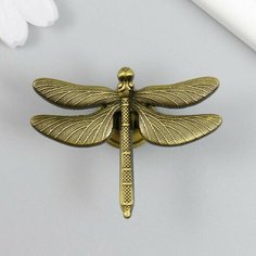 Ручка для шкатулки металл "Стрекоза" бронза 4,7х6 см Made in China