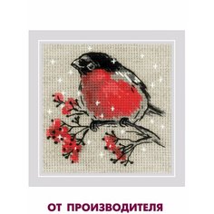 Набор для вышивания крестом Риолис, вышивка крестиком "Зимний гость", 10*10 см, 2132