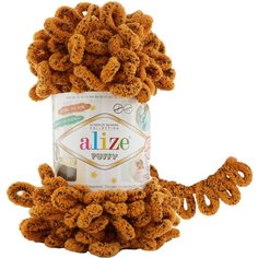 Пряжа Alize Puffy тигр (717), 100%микрополиэстер, 9м, 100г, 3шт