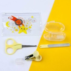 Набор маникюрный детский Наше Чудо, 4 предмета: ножнички, книпсер, пилочка, щётка Made in China