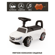 Каталка детская Mercedes-Benz, мягкое сиденье, со звуком, белая Ningbo Prince Toys