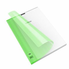Тетрадь 96 листов в клетку А4, ErichKrause "Классика CoverPrо Neon", пластиковая обложка, блок офсет, белизна 100%, зелёная