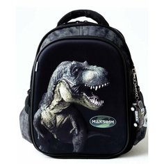 Рюкзак MAKSIMM Ранец Школьный Ортопедический Динозавр Тирекс Зелёный 1-4 класс. нет