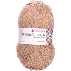 Пряжа Пехорка Радужный стиль мулине бежевый-листопад (1038), 25%шерсть/75%ПАН, 200м, 100г, 2шт