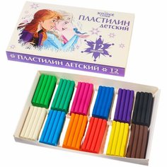 Пластилин «Детский», 12 цветов, 180 г, Холодное сердце ТероПром