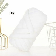 Пряжа BOTTONCINI огромная, толстая, трубчатая, белый, 1 кг