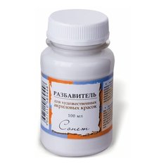 Разбавитель для акриловых красок "Сонет", 100 мл, в банке, 2427924 - 6 шт. Невская палитра