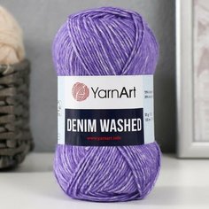 Пряжа "Denim Washed" 30% акрил 70% хлопок 130м/50гр (907 сирень) Yarn Art