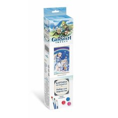 Геншин. Картина для раскрашивания по номерам. Панно. Золотое яблоко. 30x50 см, в к 36x9x5 см Origami