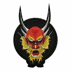 Нашивка, шеврон, патч (patch) Морда китайского дракона, размер 7,7*6,8 см Rocknrolla