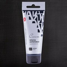 Краска акриловая художественная "Сонет" чёрная цв. №810 туба 120мл Невская палитра