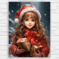 Картина по номерам на холсте новый год 2024 (New year, Рождество, праздник) - 12653 В 30x40 Бруталити