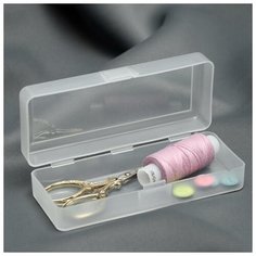 Контейнер для хранения мелочей, 12,5 × 5 × 3,3 см, цвет прозрачный Арт Узор