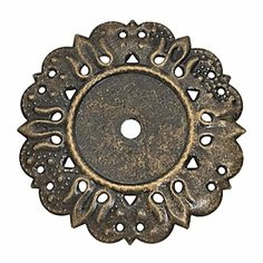 Накладка для шкатулки Круг 0010776 бронзовый цвет 50х50 мм, цена за 2 шт. Поделки.рф