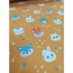 Ткань Фланель 100% хлопок, ширина 95 см, плотность 180 гр/м. кв, ткань для шитья детской одежды, пеленок, белья. Отрез 2,4 метра. Шуйские ситцы