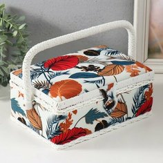 Шкатулка для рукоделия "Тропические листья" Сима ленд