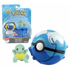 Набор фигурка Покемон сквиртл и Дайв-Болл (Подводный мяч) Pokemon SQUIRTLE & Dive Ball Tomy