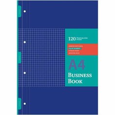 Блокнот ОФИС3 на скрепке А4 60л. клетка, картон обл. синий Noname