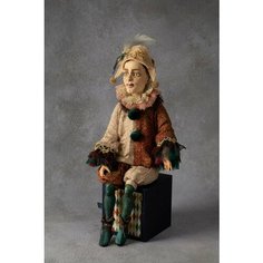 Авторская будуарная кукла "Пьеро" ручной работы, интерьерная Кукольная коллекция Натальи Кондратовой