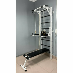 Спортивный пристенный комплекс со скамьей и брусьями Sport Kids