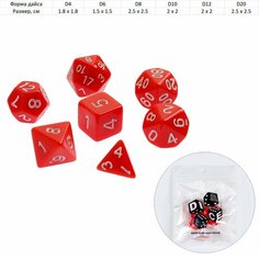 Набор кубиков для D&D (Dungeons and Dragons, ДнД), серия: D&D, 7 шт Россия