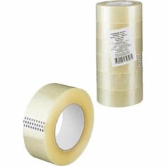 Клейкая лента упаковочная 48x200x40мкм (прозрачная), 6 шт./уп. Noname