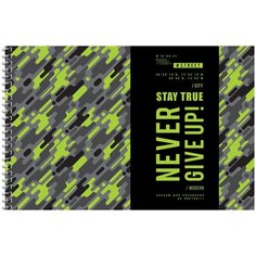 Альбом для рисования 40л, А4, на гребне ArtSpace "Стиль. Never give up", 3 штуки