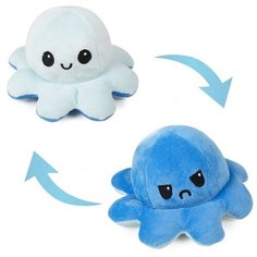 Двусторонняя мягкая игрушка осьминог - перевёртыш Сине-Голубой Osminog