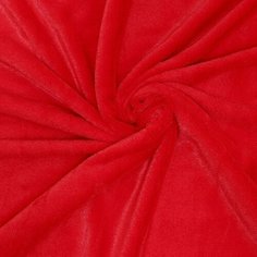 Лоскут Мех на трикотажной основе, 100*150см, цвет красный Страна Карнавалия