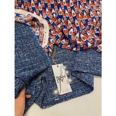 Ткань Костюмно-плательный смесовый твид букле, 1 м. Noname