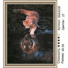 Алмазная мозаика черно-белая пейзаж на подрамнике 40х50см детская SGA 3228-1 Нет бренда