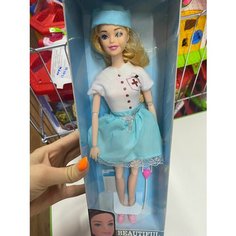 Кукла стильный доктор в голубом костюме с аксессуарами шарнирная Family Joys