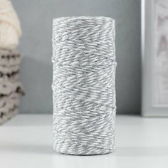 3шт, Пряжа 100% целлюлоза "Softino Raffia Color Melange" кручёная, серая 100м +-2м 87 гр
