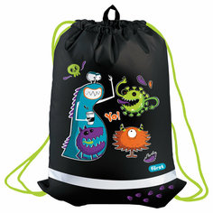 Мешок для обуви 1 отделение Först "Monster party", 360*470мм, вентиляционная сеточка, светоотражающая полоса (арт. 351321) Forst